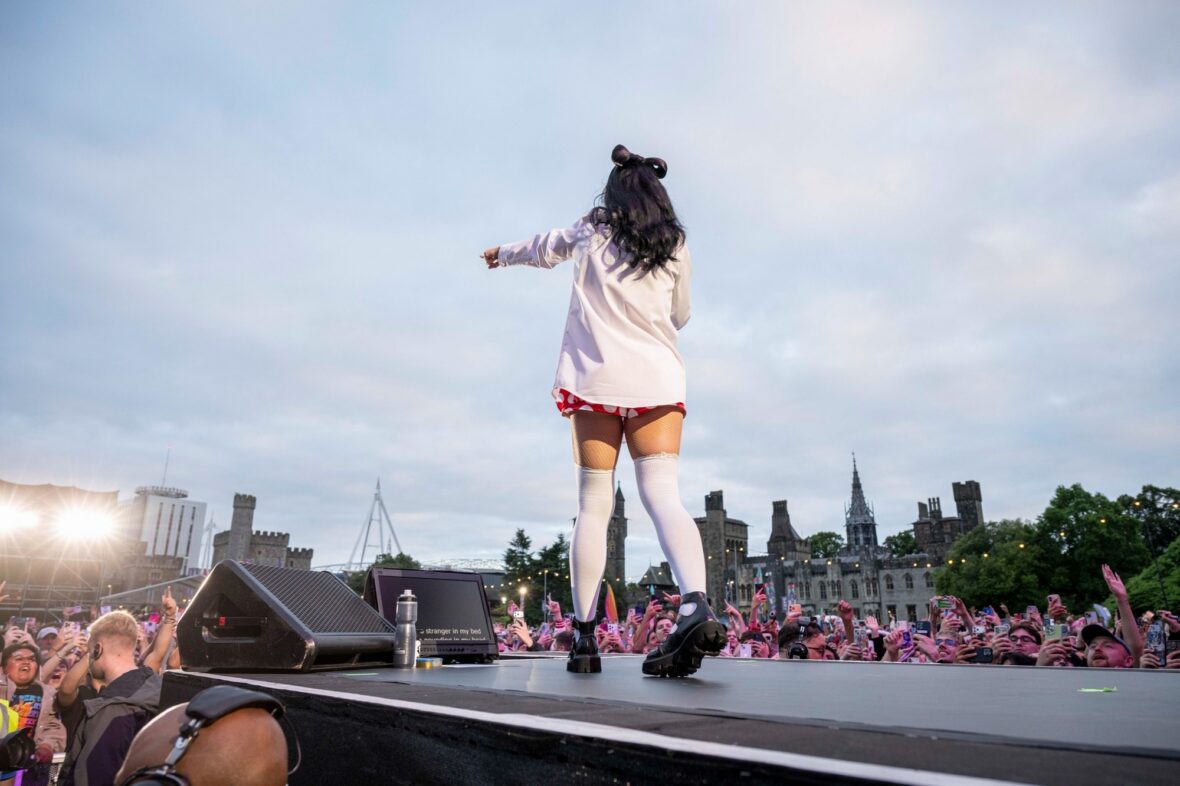 Katy Perry performs at Cardiff Castle in Wales