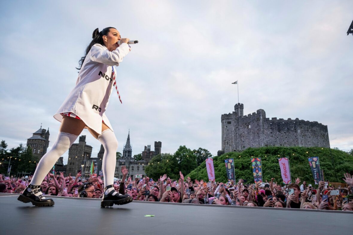 Katy Perry performs at Cardiff Castle in Wales