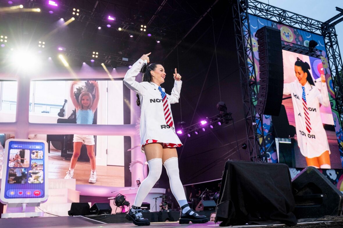 Katy Perry performs at Cardiff Castle in Wales