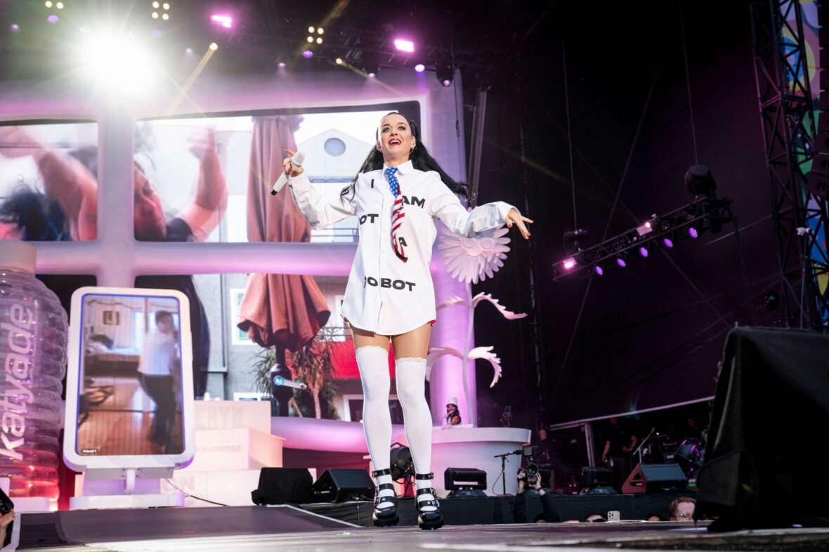 Katy Perry performs at Cardiff Castle in Wales