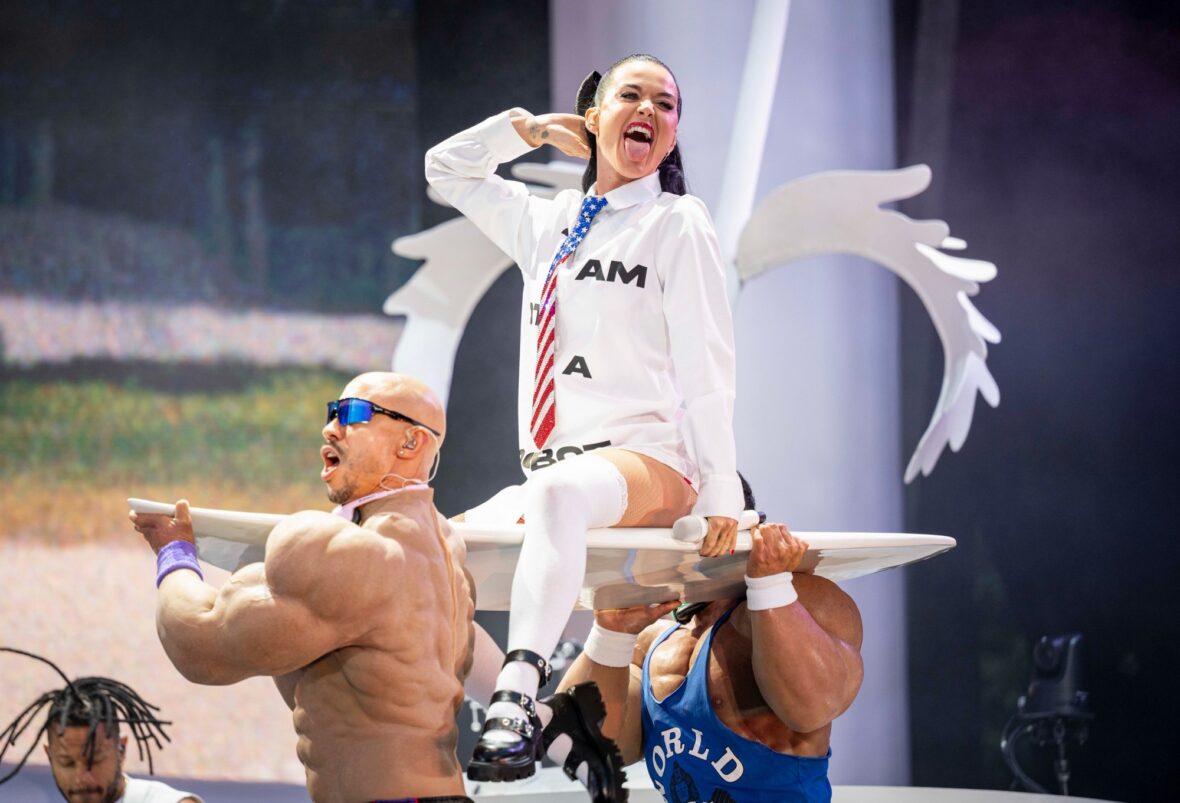 Katy Perry performs at Cardiff Castle in Wales