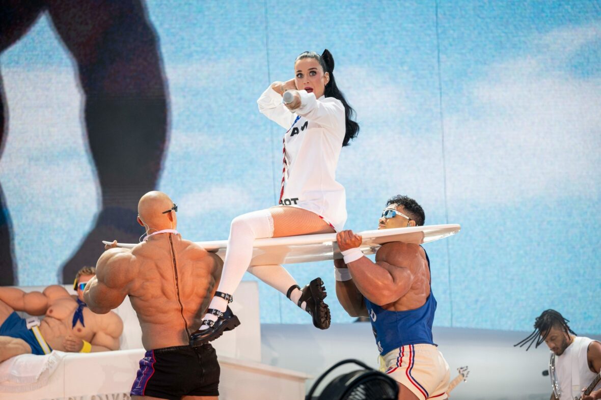 Katy Perry performs at Cardiff Castle in Wales