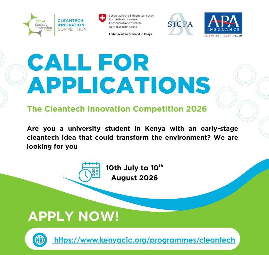 KCIC Opens Applications for 2026 Cleantech Innovation Competition to Support Kenya's Green Entrepreneurs