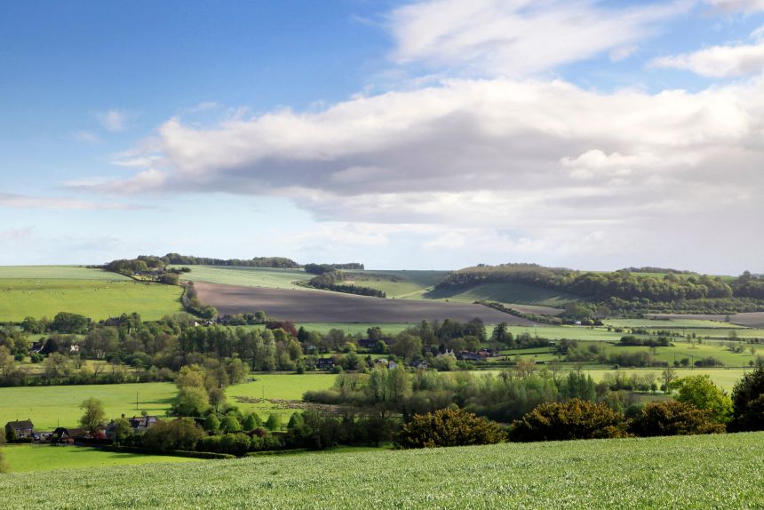 A view of Upton Lovell in Wiltshire, southern England, where the remains were found