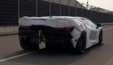 Lamborghini Revuelto SV Spied With License Plate Dangling From The Rear