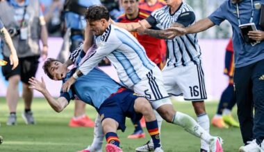 Argentina player shoves rivals in ugly post-match scuffle