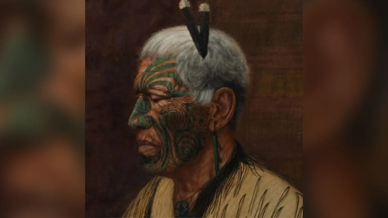 'Lost in Thought, Ngāheke, An Arawa Chieftain'.