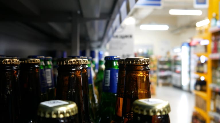 Many different glass bottles of beer (file image).