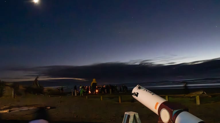 Matariki visible from Christchurch's North Beach at sunrise. Source: John Dunlop