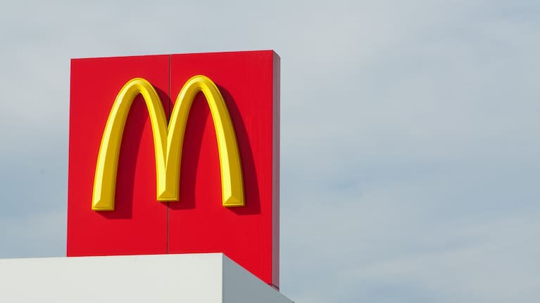 McDonald's' golden arches.