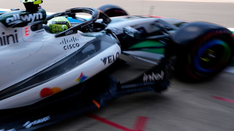 McLaren driver Lando Norris of Britain steers his car during the first free practice ahead of the British F1 Grand Prix, in Silverstone, England, Friday, July 3, 2026.