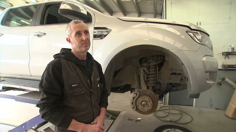 Mechanic Matthew Colgan from Collision Plus.