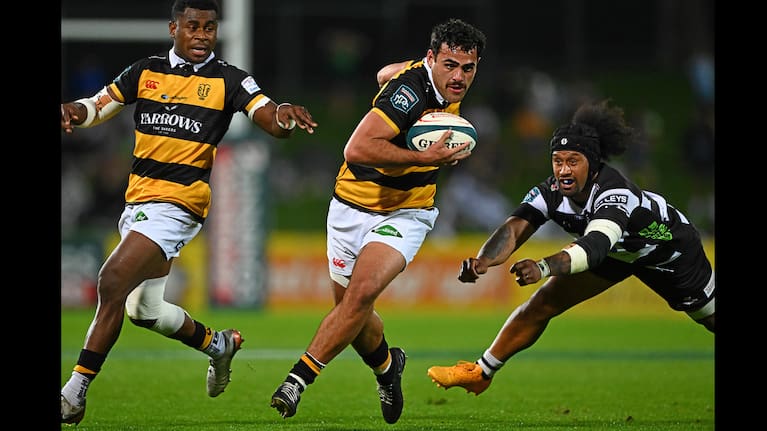 Meihana Grindlay of Taranaki, NPC Quarter Final, Hawkes Bay v Taranaki, McLean Park, Napier; October, 2025. Photo: Kerry Marshall