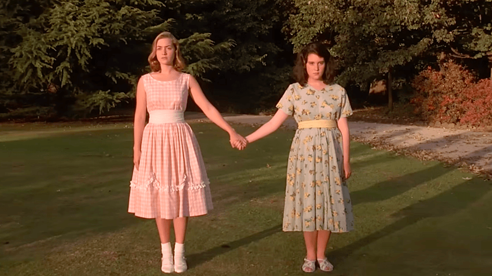 Melanie Lynskey and Kate Winslet in a scene from the 1994 film Heavenly Creatures