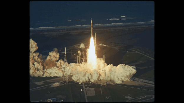 a gif of the Artemis II rocket launch