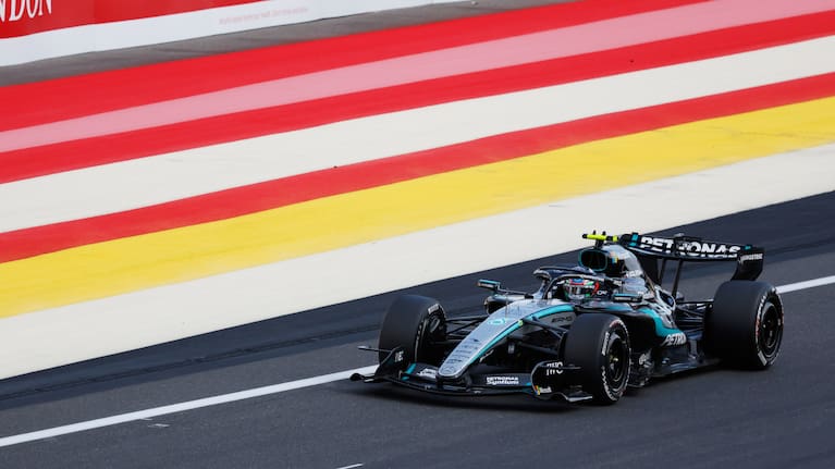 Mercedes driver Andrea Kimi Antonelli of Italy steers his car during the Formula One Grand Prix at the Spa-Francorchamps racetrack in Spa, Belgium.