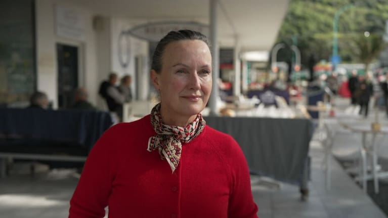 Michelle Craig, who runs the Beach Hut Cafe near the base of Mauao.