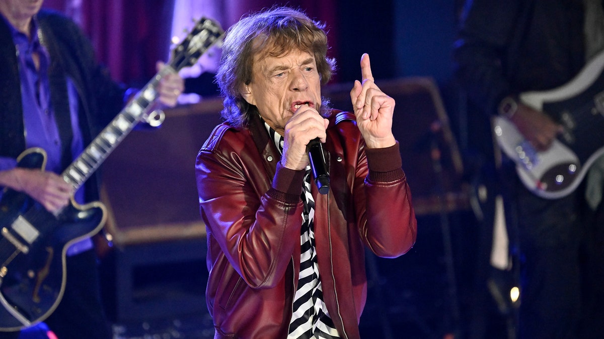 Mick Jagger performing on stage in New Orleans in May 2024.