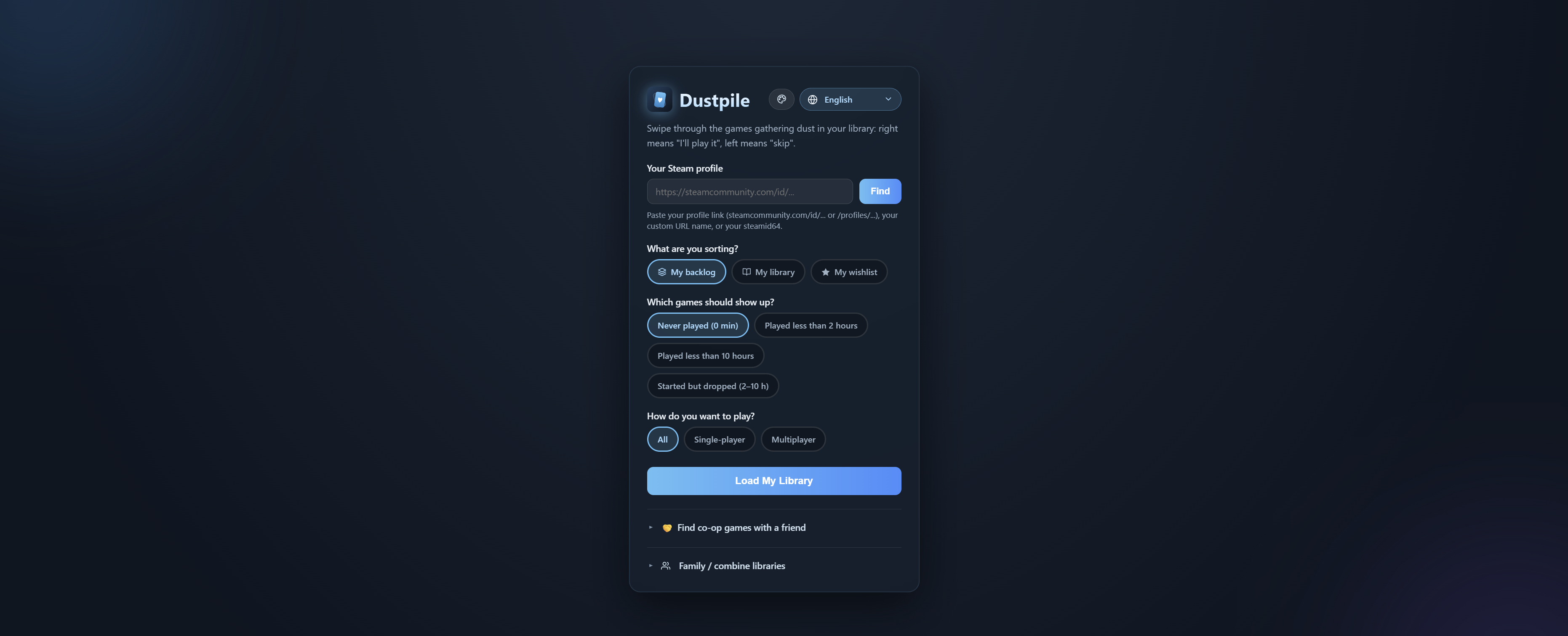 Dustpile app