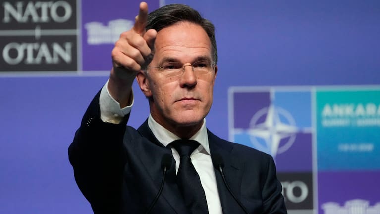 NATO Secretary General Mark Rutte speaks during a media conference at the NATO summit in Ankara, Turkey, Wednesday, July 8, 2026. 