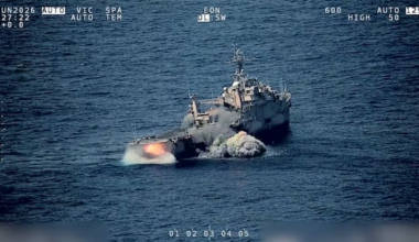 Watch: NZ Air Force fires missiles at ship during training exercise