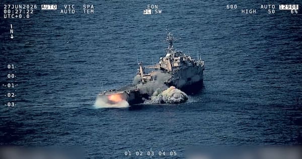 Watch: NZ Air Force fires missiles at ship during training exercise