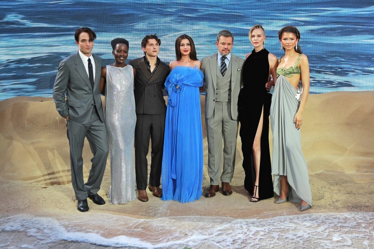 Robert Pattinson, Lupita N'yongo, Tom Holland, Anne Hathaway, Matt Damon, Charlize Theron and Zendaya. 