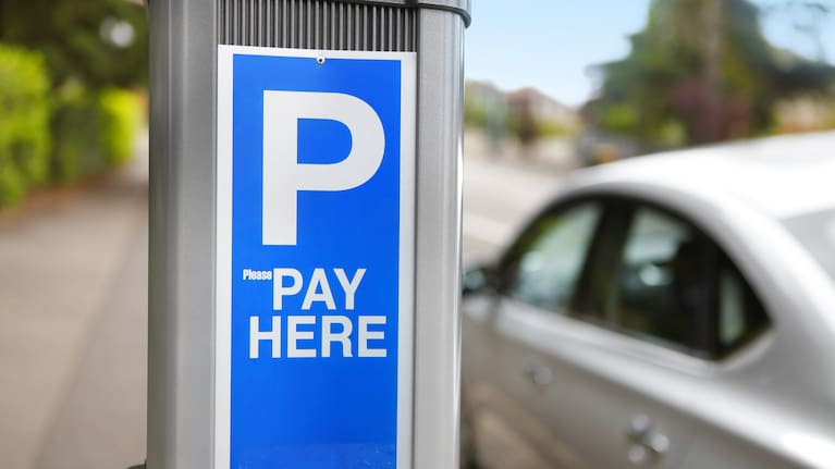 Parking machine signage (file image).