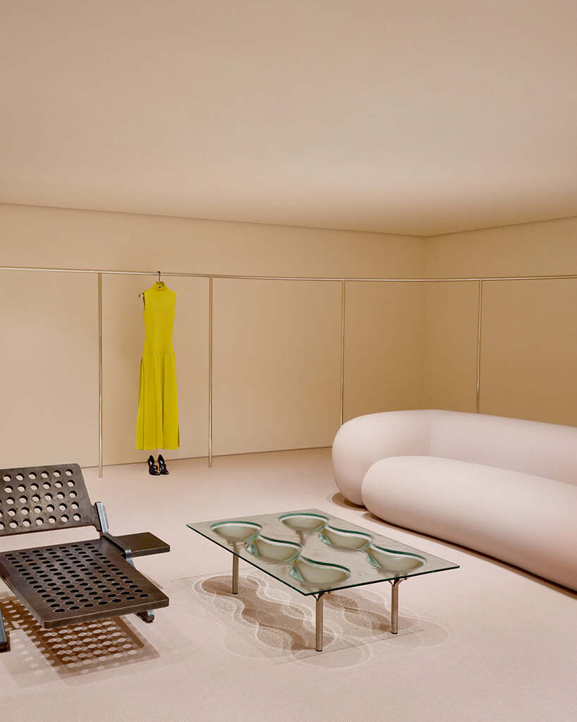 pink mosaic flows across every surface at alaïa's first miami boutique - 6