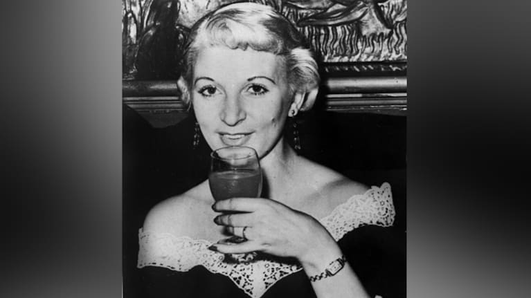 Platinum Blonde Model Ruth Ellis is shown in 1955.