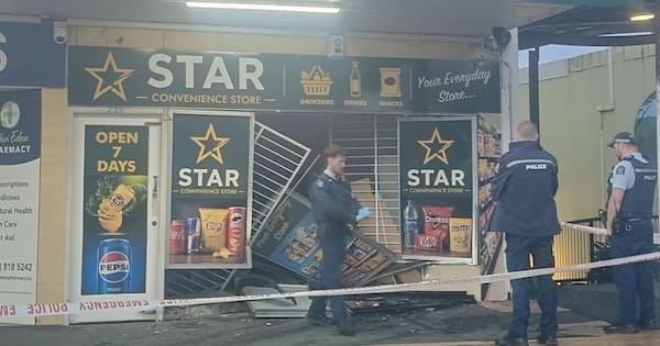 Ram-raider sought after stolen car driven into Glen Eden store