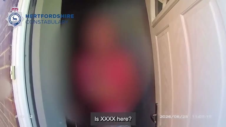 Police were looking for a wanted person, when they asked to enter the property.