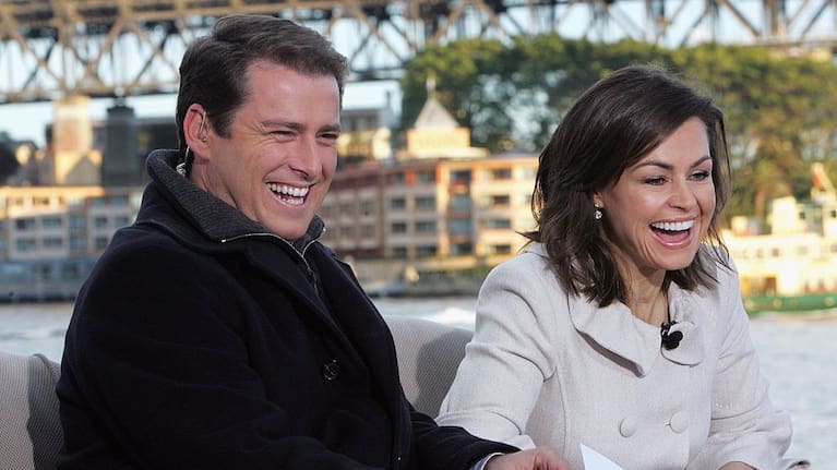 Presenters Karl Stefanovic and Lisa Wilkinson live on-air as part of the Today Show on June 28, 2007.