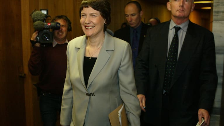 Prime Minister Helen Clark , with her chief press secretary Mike Munro , before announcing the July 27 election date in Wellington, June 11, 2002.