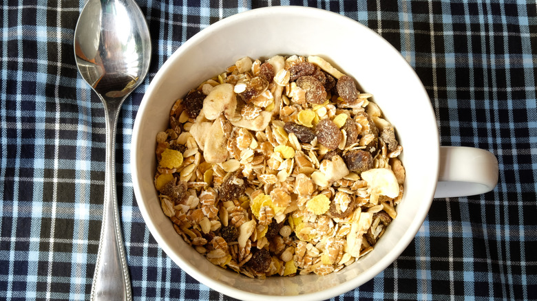 Bowl of fortified cereal