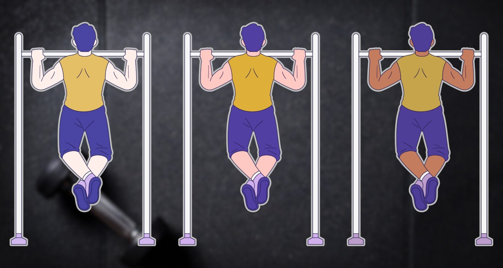 illustration of man doing a pull-up exercise