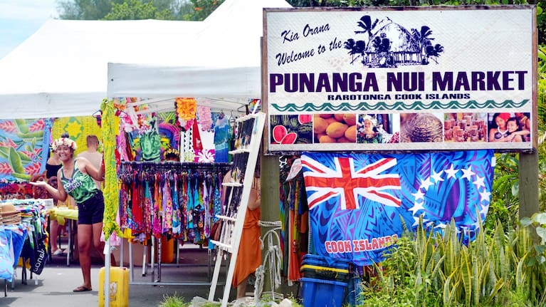 Punanga Nui Market in Rarotonga.