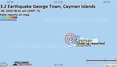 Unconfirmed quake or seismic-like event reported: 6.4 km north of George Town, George Town, Cayman Islands, 15 minutes ago