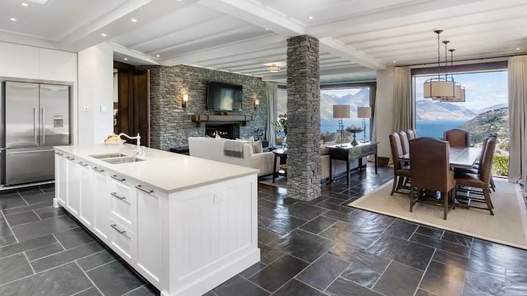 A Kitchen and dining room area at the property.