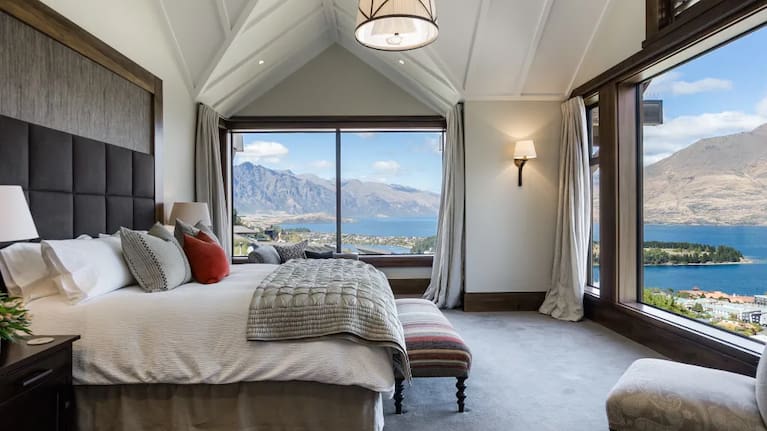 A bedroom at the property.