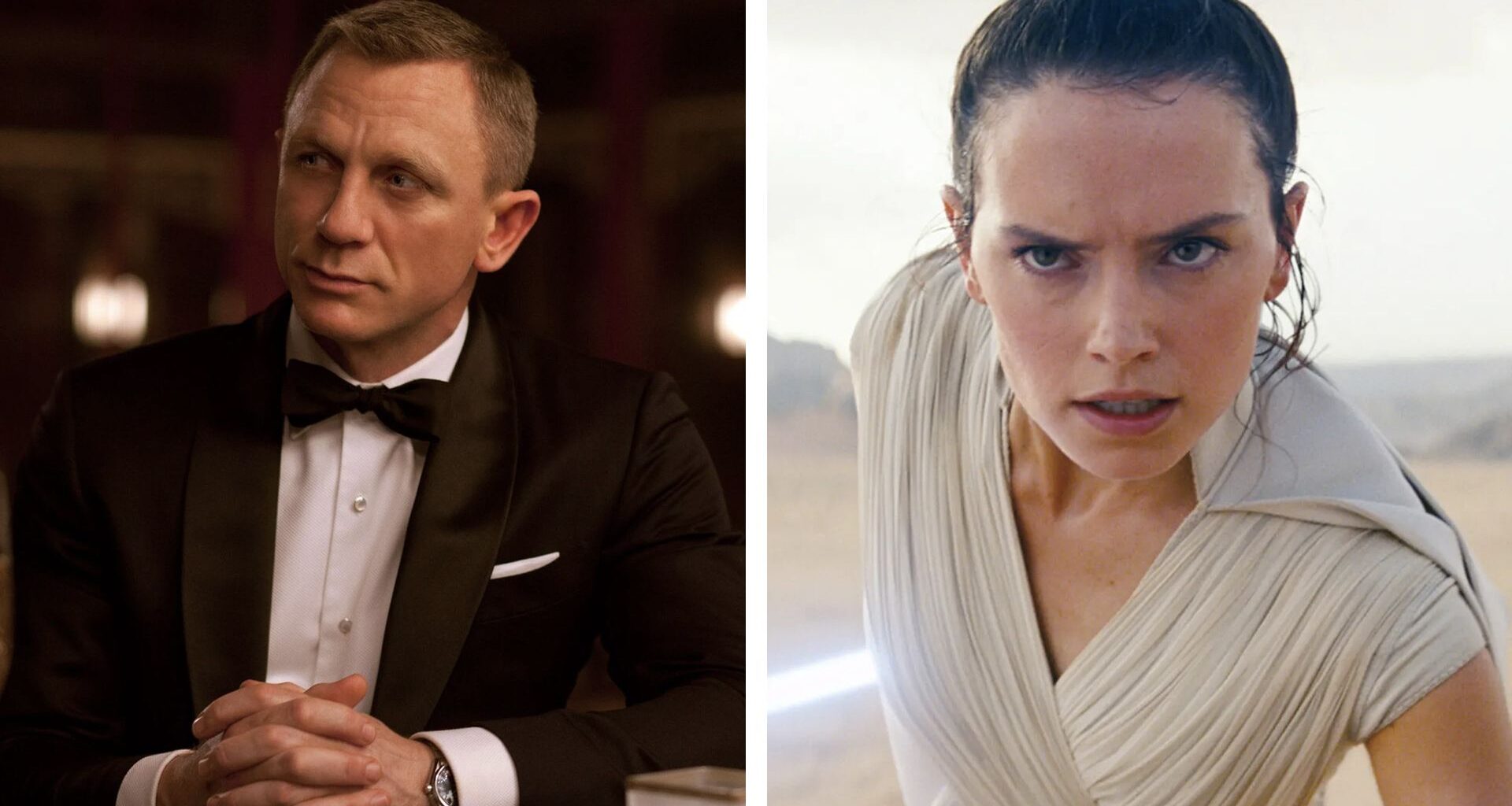 James Bond and Rey from Star Wars
