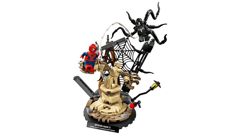 Spider-Man 3 LEGO Spider-Man, Sandman and Venom fight.