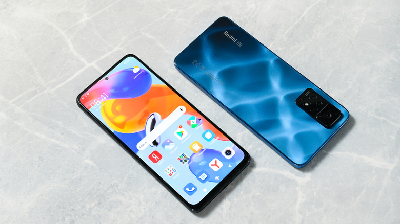 Two Xiaomi Redmi Note 11 Pro smartphones