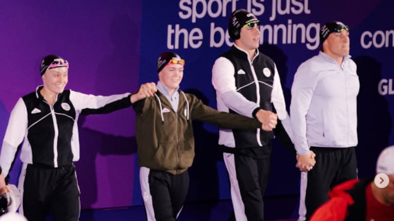 The NZ relay team broke the NZ record, narrowly missing a medal.