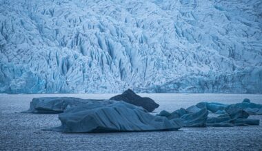 Representative image of a glacier and ocean water