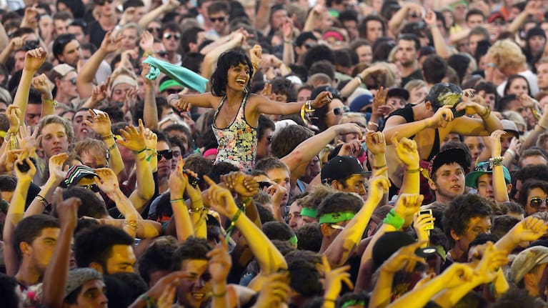 Rhythm and Vines 2010 during Tinie Tempah's set.