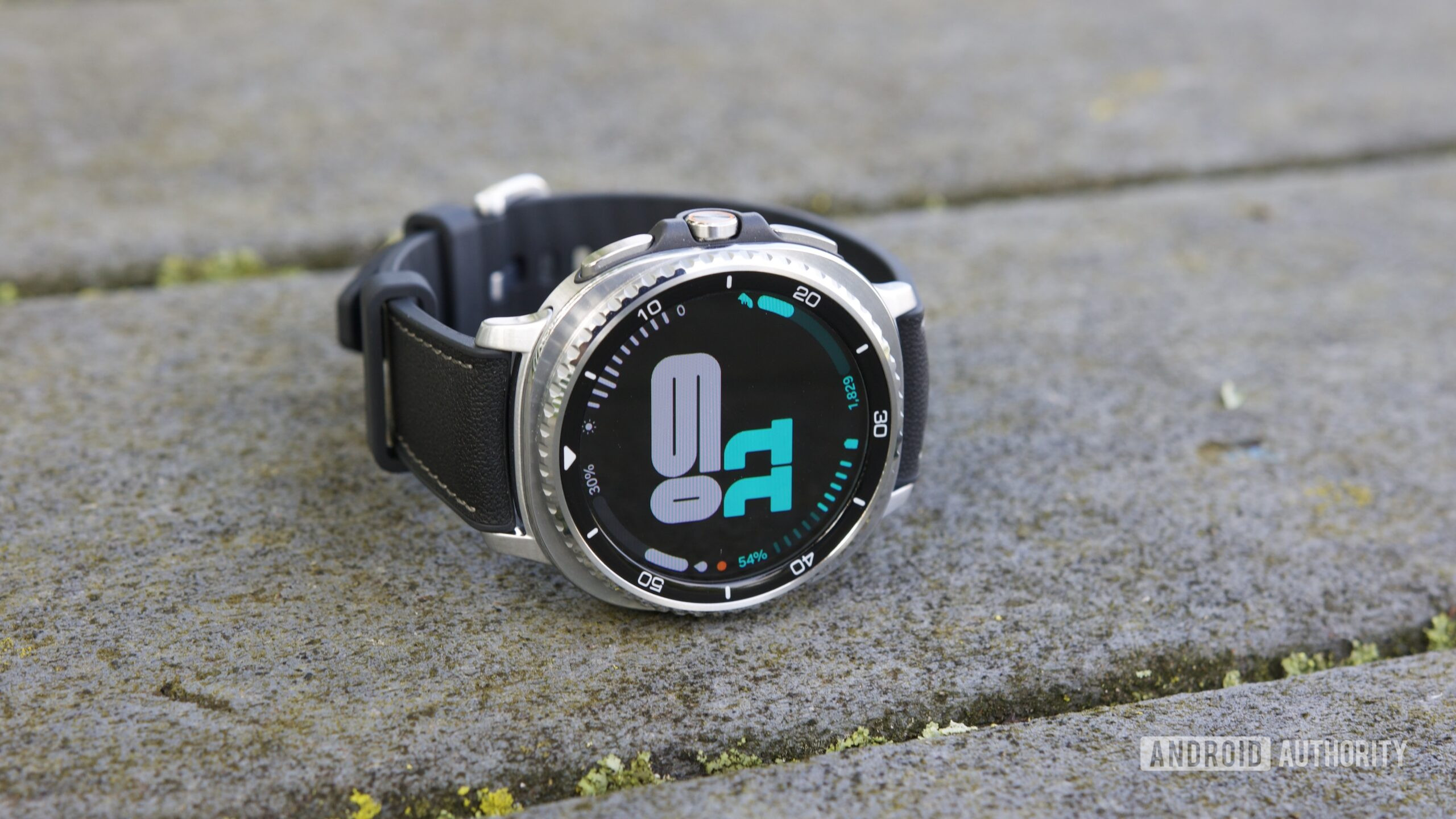 samsung galaxy watch 8 classic review 9 The Galaxy Watch 8 Classic sitting on its side with its display on.