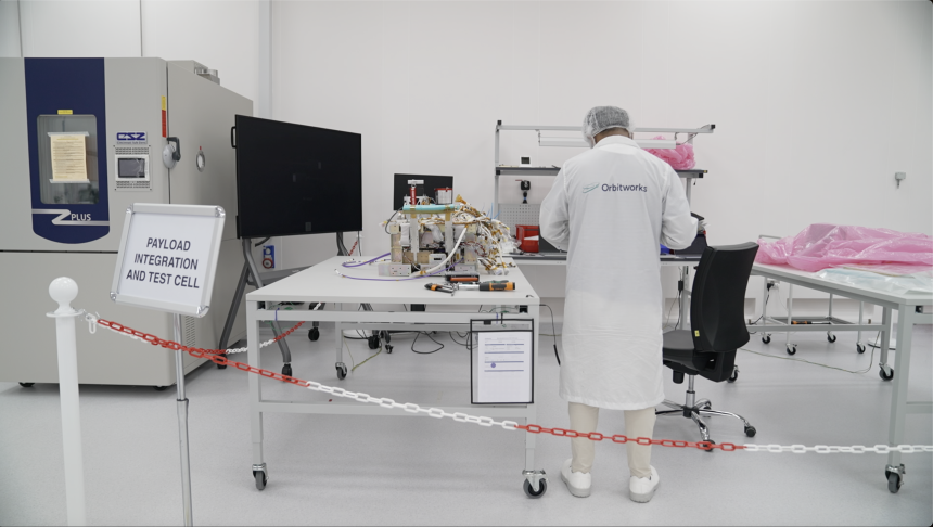 An Orbitworks engineer at work.