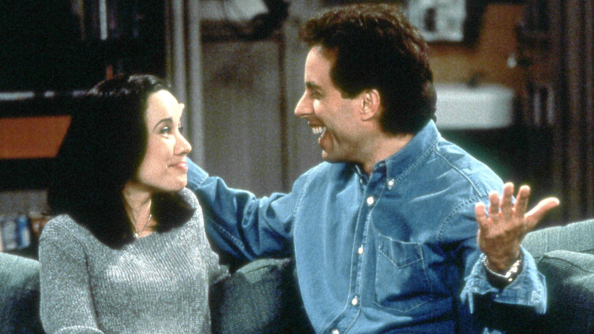 SEINFELD, from left: Janeane Garofalo, Jerry Seinfeld, ‘The Invitiations’, (Season 7, ep. 724, aired May 16, 1996), 1990-98.