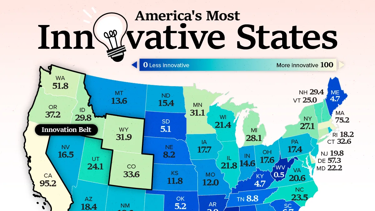 Mapped: Where Innovation Is Thriving Across America